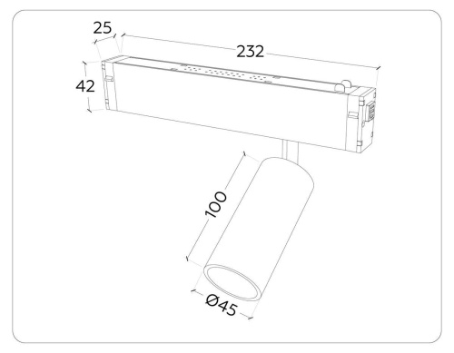 Трековый светодиодный светильник Ambrella Light Track System Magnetic 220V GL1212