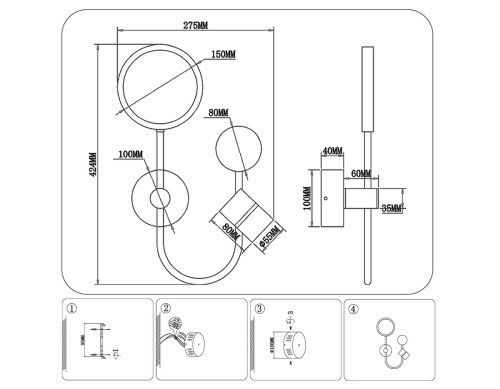 Настенный светодиодный светильник Ambrella light Comfort LineTech FL51602