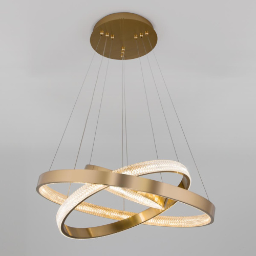 Подвесной светодиодный светильник Eurosvet Smart Posh 90276/3 медный Подвесной светодиодный светильник Eurosvet Smart Posh 90276/3 медный