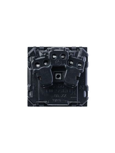 Розетка ABB Zenit с/з 16A 250V со шторками винтовой зажим антрацит 2CLA228800N1801