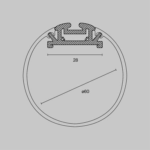 Комплектующие к светодиодной ленте Led Strip ALM-D60-S-2M