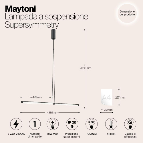 Подвесной светильник Maytoni P096PL-L11BK1