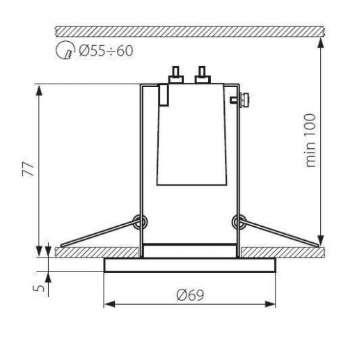 Точечный светильник Kanlux RAGO DL-R50-C/M 1074 Точечный светильник Kanlux RAGO DL-R50-C/M 1074