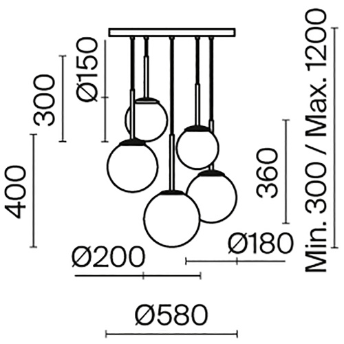 Подвесной светильник Maytoni MOD321PL-05W Подвесной светильник Maytoni MOD321PL-05W