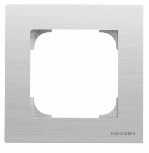 Рамка 1-постовая ABB Sky нержавеющая сталь 2CLA857100A1401