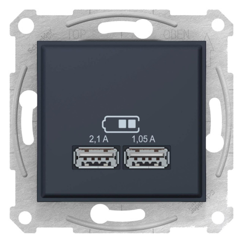 Розетка компьютерная 2xUSB Schneider Electric Sedna 2,1A SDN2710270