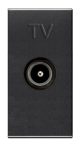 Розетка TV ABB Zenit антрацит 2CLA215070N1801 Розетка TV ABB Zenit антрацит 2CLA215070N1801