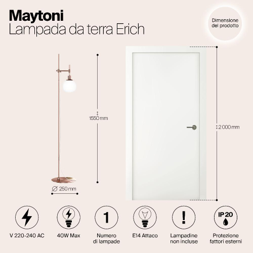 Торшер Maytoni Erich MOD221-FL-01-G
