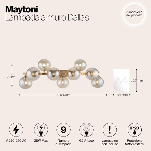 Бра Maytoni Dallas MOD547WL-09G
