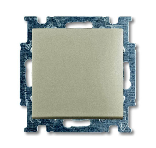Выключатель кнопочный одноклавишный ABB Basic55 10A 250V шампань 2CKA001413A1091