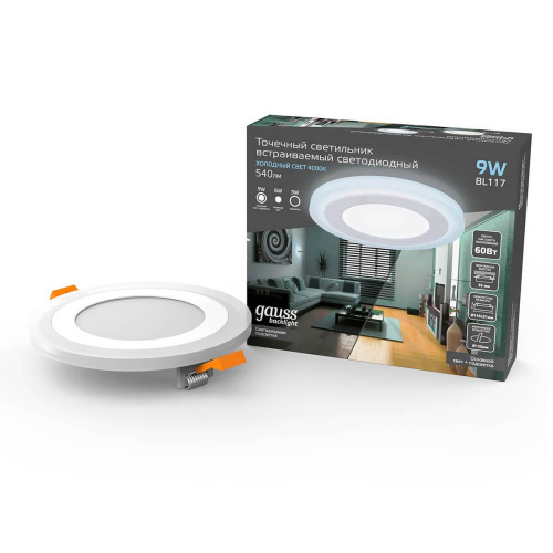 Встраиваемый светодиодный светильник Gauss Backlight BL117