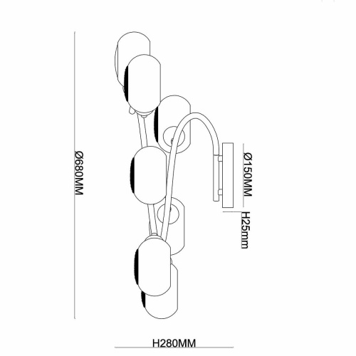 Потолочная люстра Rivoli Romi 3038-307 Б0044498