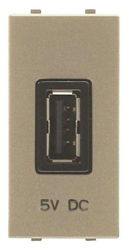 Розетка USB ABB Zenit шампань 2CLA218500N1901 Розетка USB ABB Zenit шампань 2CLA218500N1901