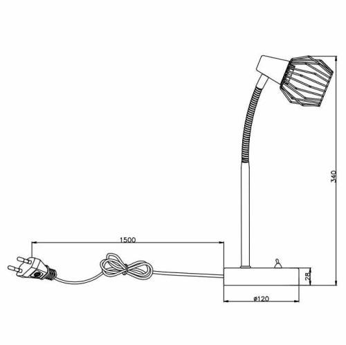 Настольная лампа Rivoli Naturale 7002-501 Б0038095