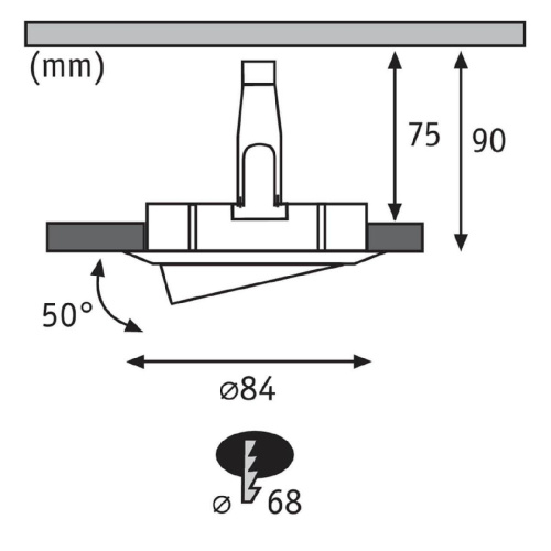 Встраиваемый светодиодный светильник Paulmann Nova 93650