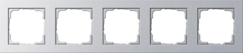 Рамка 5-постовая Gira E2 алюминий 021525