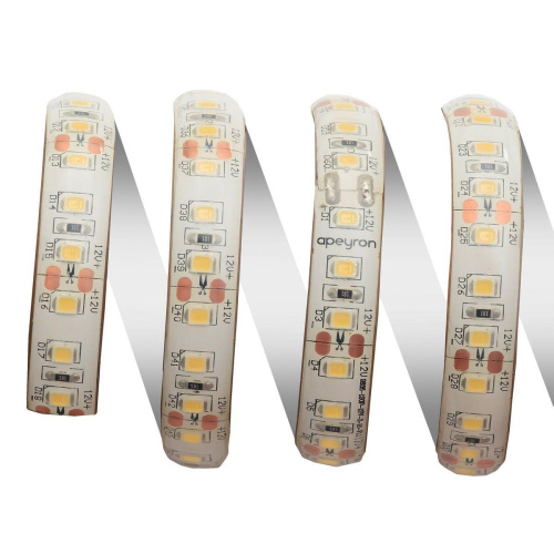 Светодиодная влагозащищенная лента Apeyron 10W/m 120LED/m 2835SMD теплый белый 5M 00-128