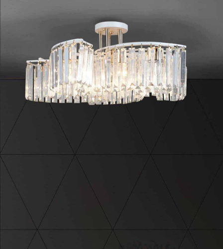 Потолочная люстра Seven Fires Iveya WD3549/10C-WT-FGD-CL