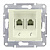 Розетка телефонная 2хRJ11 Schneider Electric Sedna SDN4201147