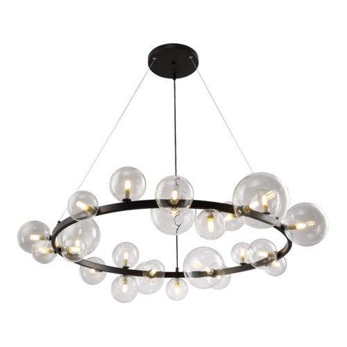 Подвесная люстра Crystal Lux Agata SP24 Black/Transparente