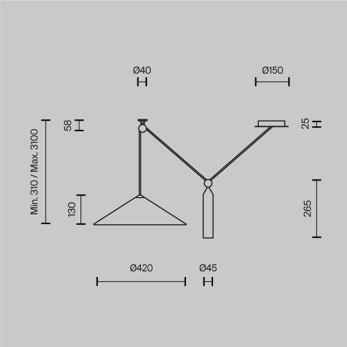 Подвесной светильник Maytoni Technical Peso P080PL-01W Подвесной светильник Maytoni Technical Peso P080PL-01W