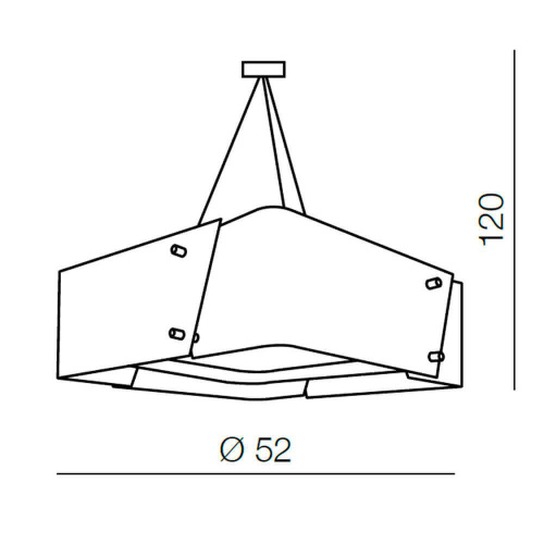 Подвесная люстра Azzardo Square 52 AZ0588 Подвесная люстра Azzardo Square 52 AZ0588