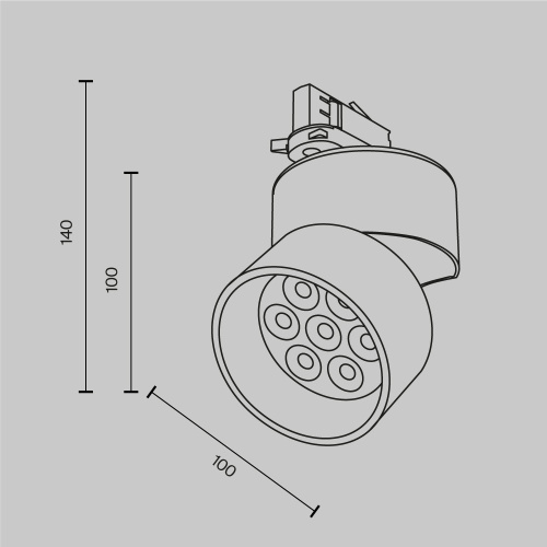 Трековый светильник Technical TR199-3-15W4K-M-W Трековый светильник Technical TR199-3-15W4K-M-W