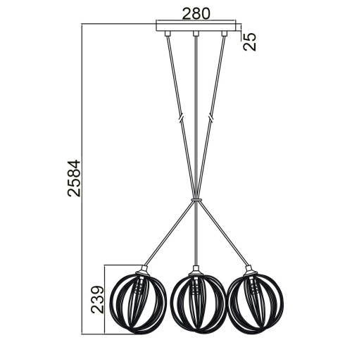 Подвесной светильник Vele Luce Incredibile VL6212P05 Подвесной светильник Vele Luce Incredibile VL6212P05