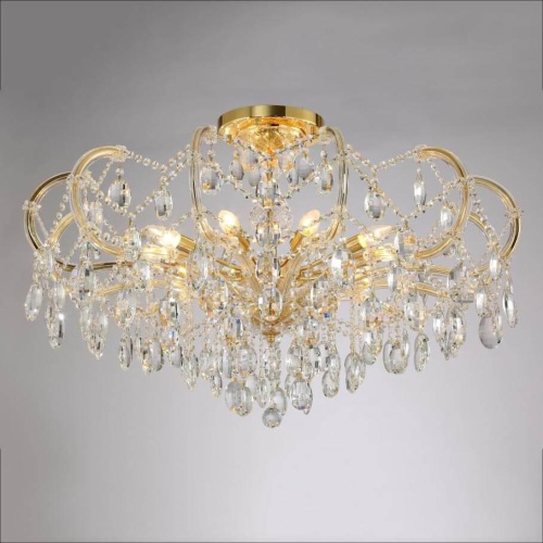 Подвесная люстра Crystal Lux Hollywood SP-PL10 Gold D1000 Подвесная люстра Crystal Lux Hollywood SP-PL10 Gold D1000