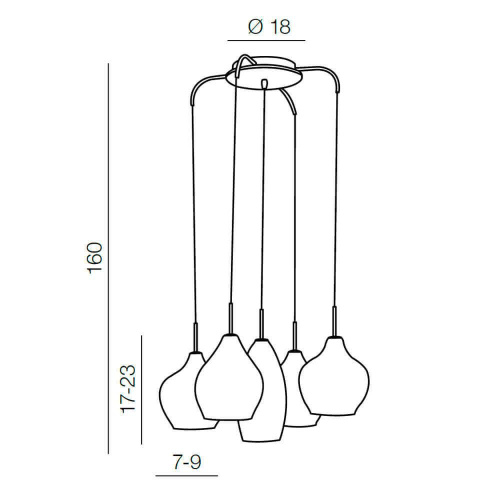 Подвесной светильник Azzardo Amber milano AZ0722
