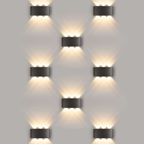 Уличный настенный светодиодный светильник Elektrostandard 1551 Techno Led черный a049671