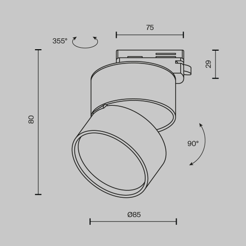Трековый светодиодный светильник Maytoni Track lamps TR007-1-12W3K-W Трековый светодиодный светильник Maytoni Track lamps TR007-1-12W3K-W