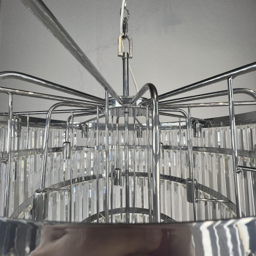 Люстра Rh 1920S Odeon Clear Glass Fringe Chandelier D80 Chrome By Imperiumloft