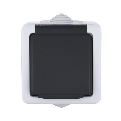 Розетка LK Studio одинарная с з/к, EF600G, 16A (серый) 80007 Розетка LK Studio одинарная с з/к, EF600G, 16A (серый) 80007