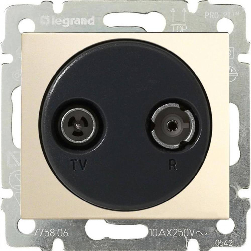 Розетка TV-R оконечная Legrand Valena слоновая кость 774333