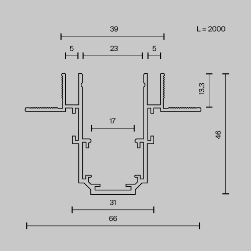 Шинопровод встраиваемый Technical TRX034LS-222B Шинопровод встраиваемый Technical TRX034LS-222B
