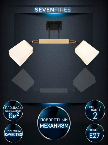 Спот Seven Fires Lion WD3508/2C-BK-WT