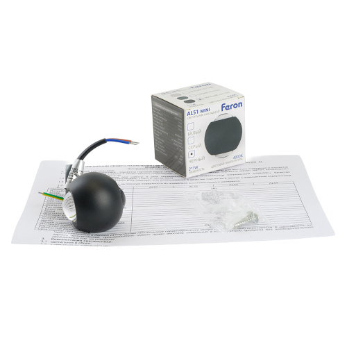 Светодиодный светильник стационарный Feron AL51 2*1W 4000K черный 51130 Светодиодный светильник стационарный Feron AL51 2*1W 4000K черный 51130