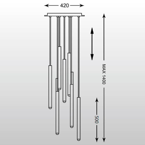 Подвесной светодиодный светильник Zumaline Loya P0461-09C-B5SC