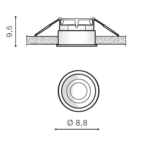 Встраиваемый светильник Azzardo Torres GU10 AZ2683