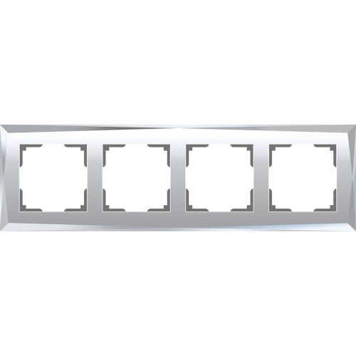 Рамка Werkel Diamant на 4 поста зеркальный WL08-Frame-04 4690389143847