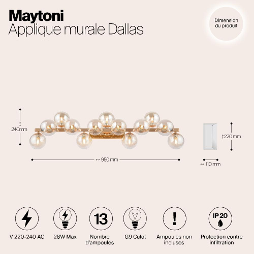 Бра Maytoni Dallas MOD547WL-13G