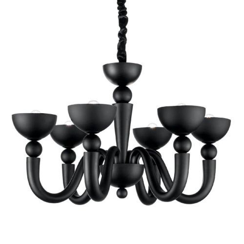 Подвесная люстра Ideal Lux Bon Bon SP6 Nero 140339 Подвесная люстра Ideal Lux Bon Bon SP6 Nero 140339