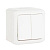 Выключатель двухклавишный Legrand Quteo 10A 250V белый 782302