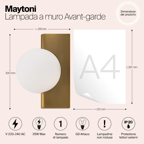 Бра Maytoni Avant-garde MOD324WL-01BS Бра Maytoni Avant-garde MOD324WL-01BS