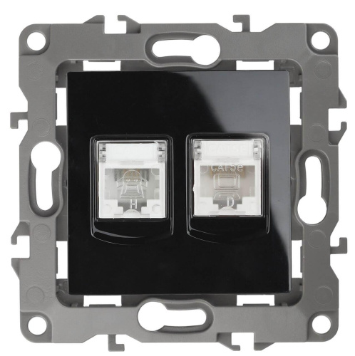 Розетка комбинированная RJ45+RJ11 ЭРА 12 12-3109-06 Б0018253