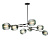 Люстра Bubble 7 black/smoky