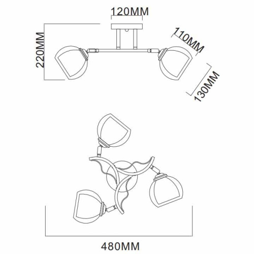 Потолочная люстра Rivoli Dino 9002-303 Б0044446