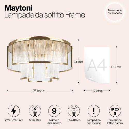 Потолочный светильник Maytoni MOD174CL-09G