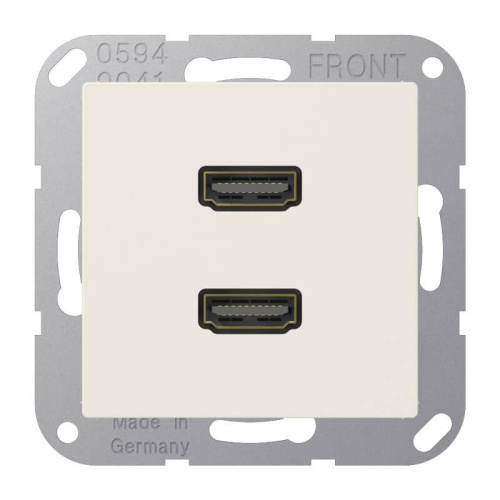 Розетка HDMI двойная Jung A 500 слоновая кость MAA1133 Розетка HDMI двойная Jung A 500 слоновая кость MAA1133